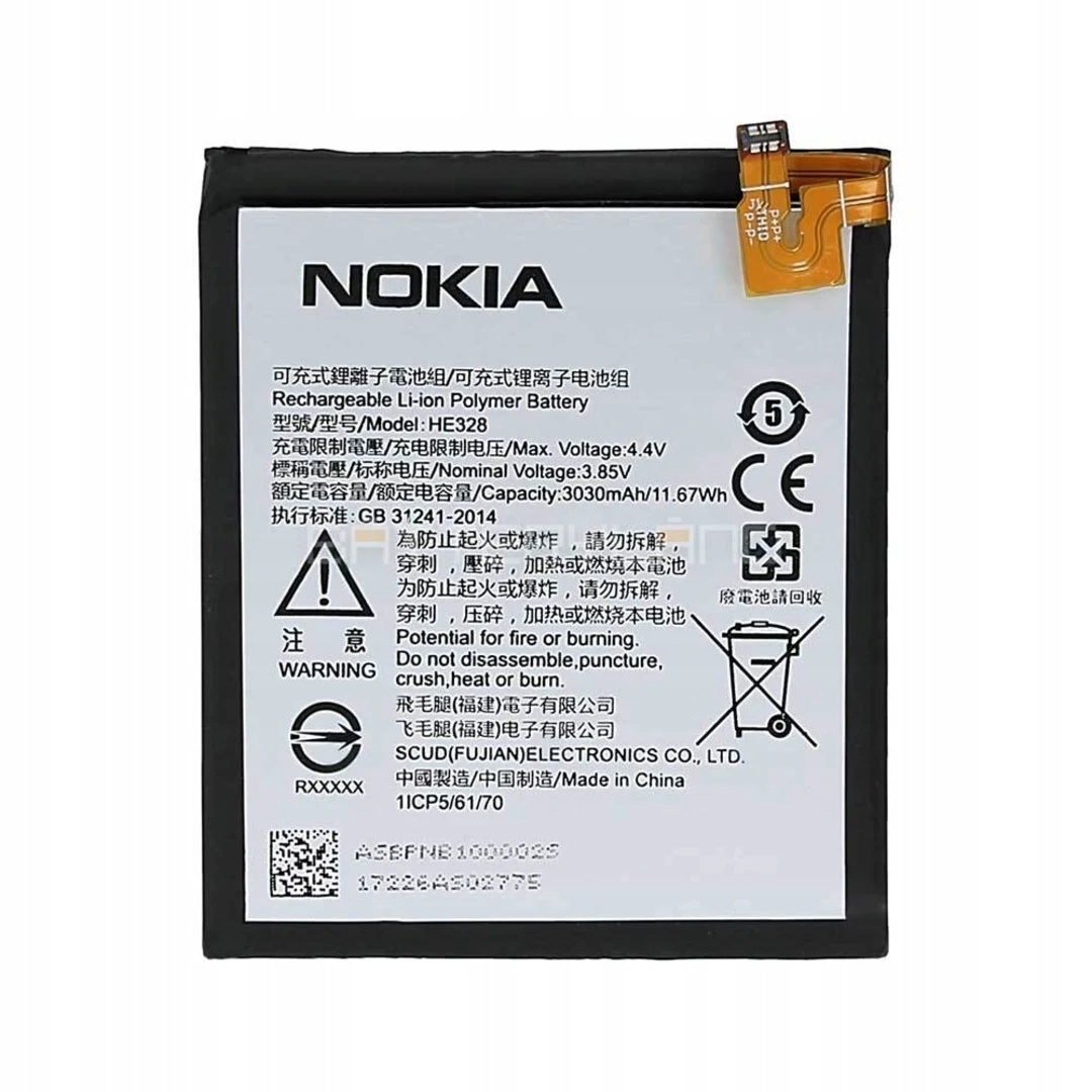 Nowa Oryginalna Bateria HE328 Nokia 8 TA-1012, TA-1052, TA-1004