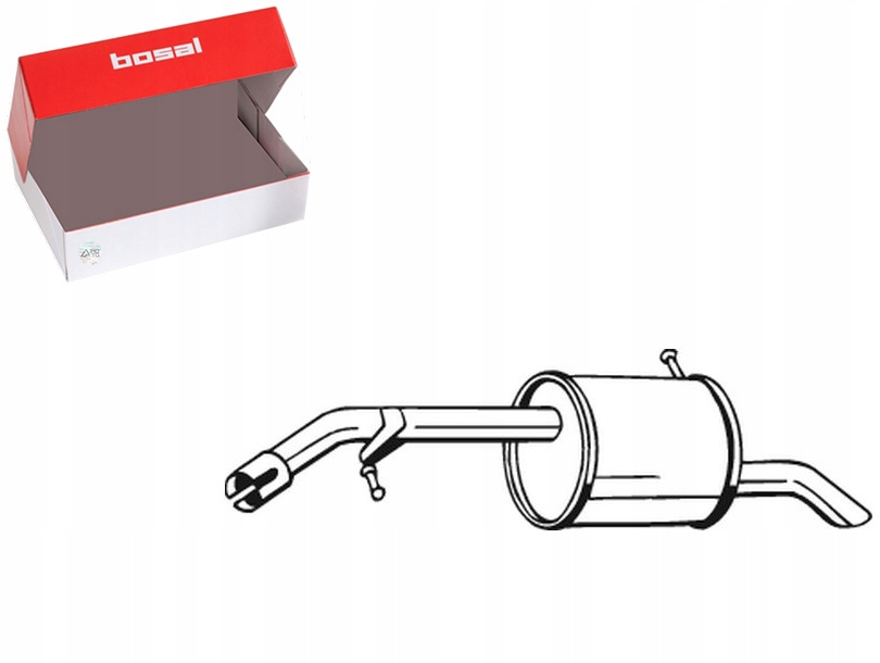 TŁUMIK UKŁADU WYDECHOWEGO TYŁ PEUGEOT 2008 I 207 208 208 I 1.4D