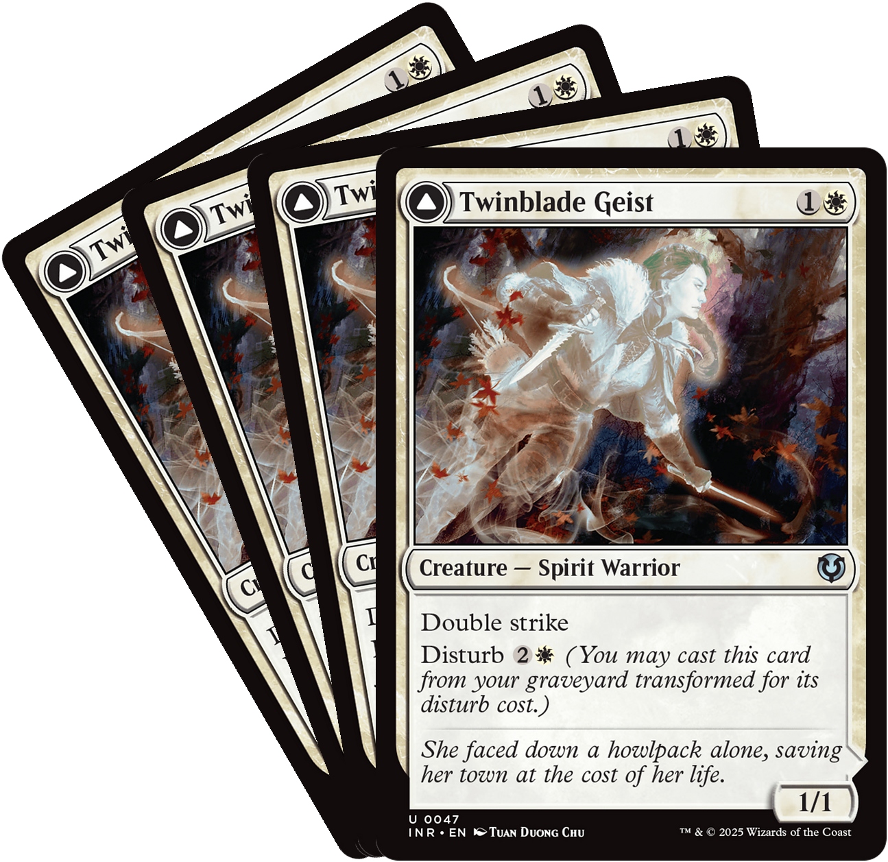 [mtg] Playset: 4x Twinblade Geist // Twinblade Invocation (inr)