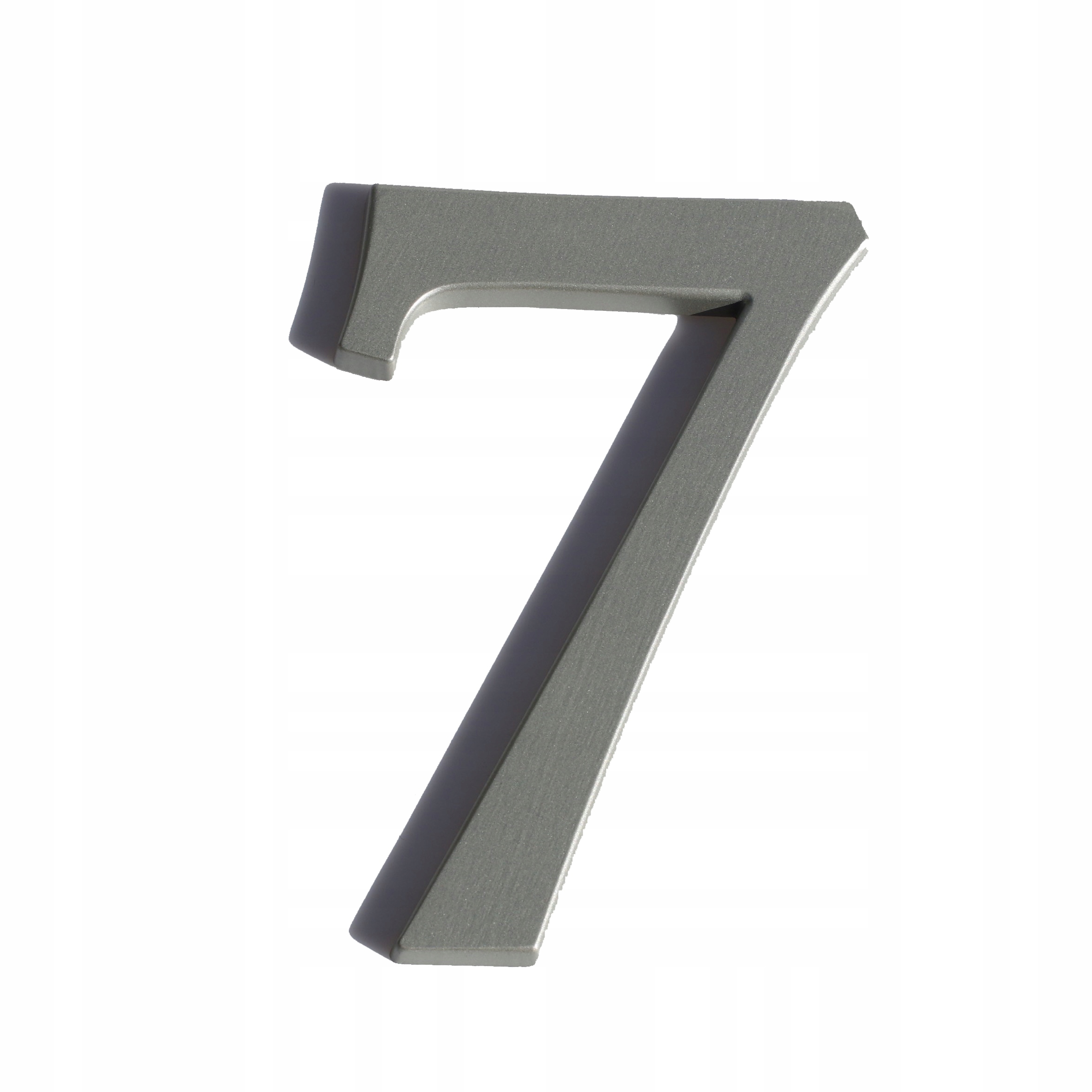 numer domu. numer na dom. cyfry na dom. tablica na dom. 3D premium srebro 7 Materiał aluminium