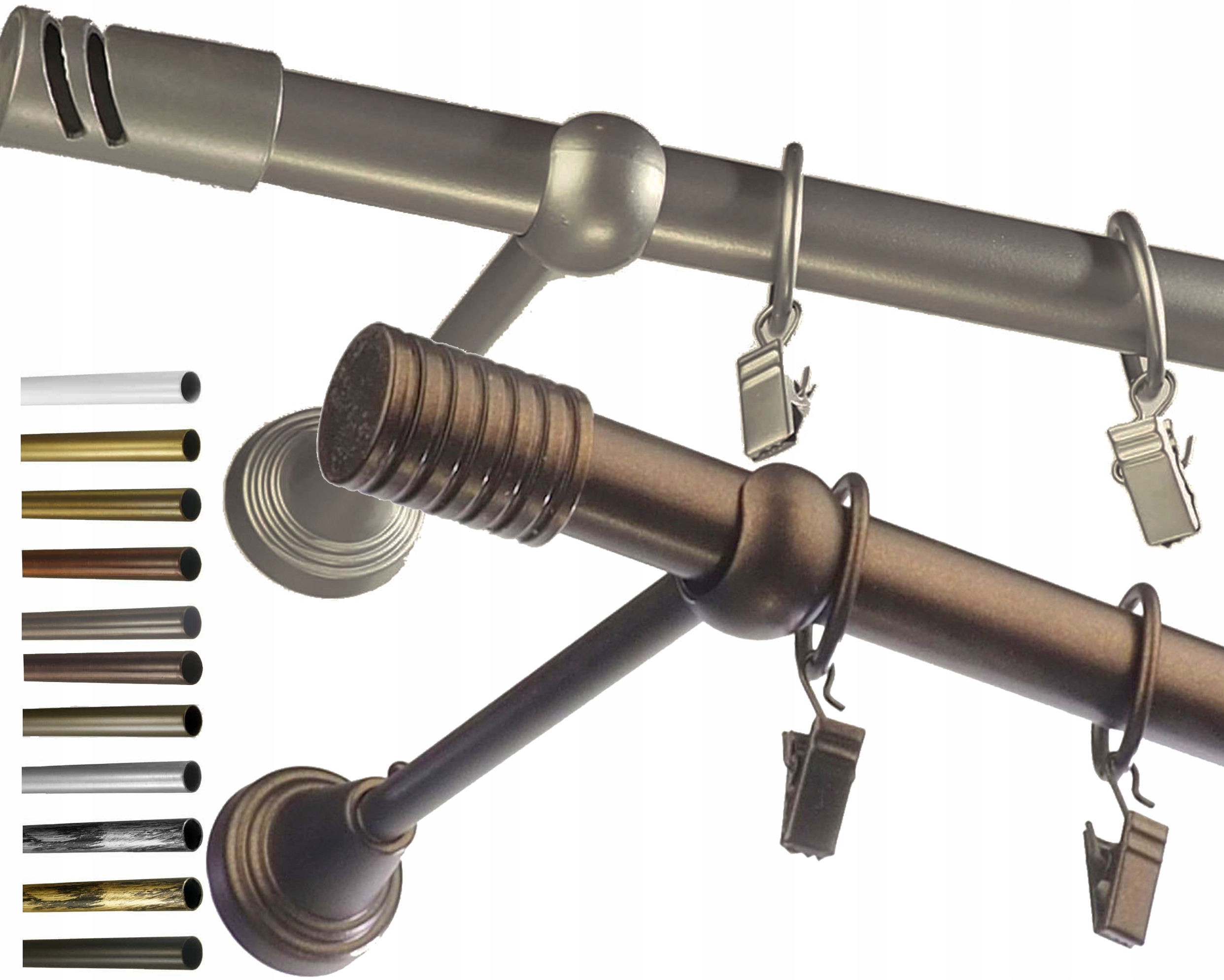 Karnisz metalowy fi 19 pojedynczy 110 cm