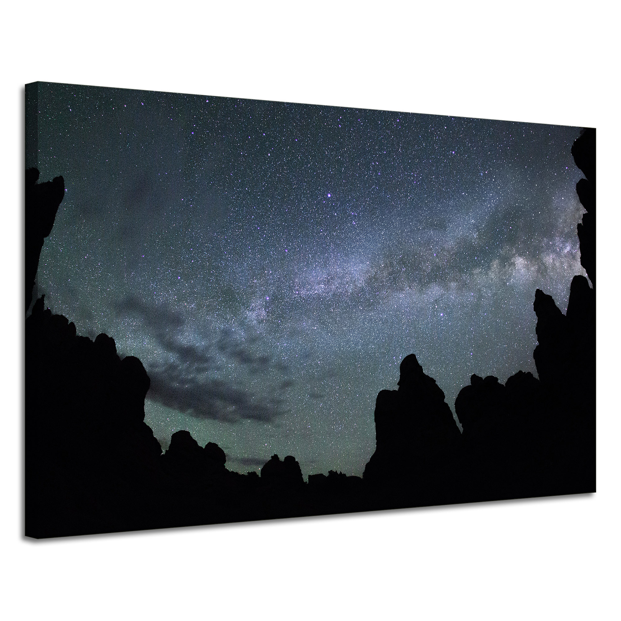 Obraz na plátně Příroda Vesmír Hory Temnota Noc Hvězdy Astronomie 120x80