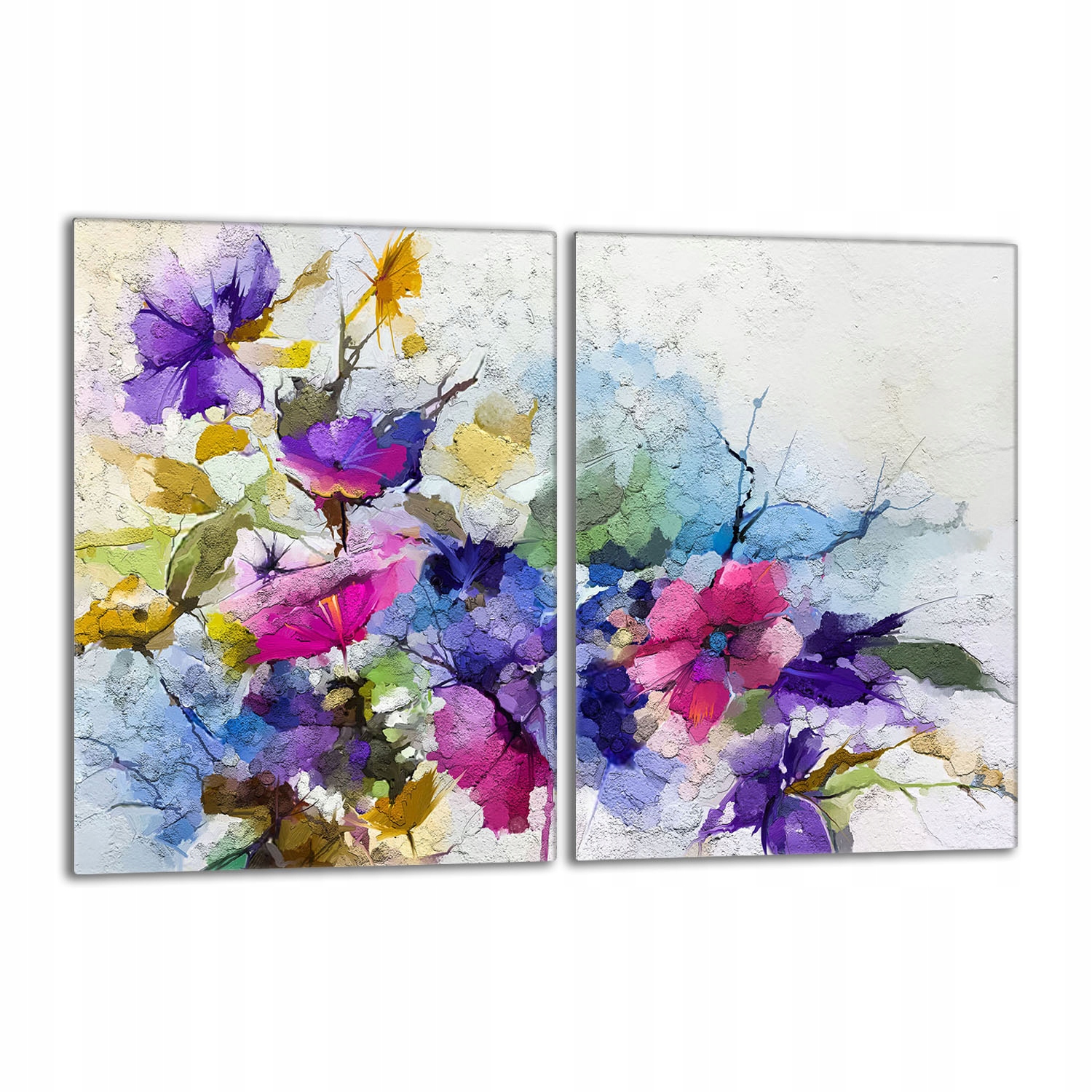 Ochranná skleněná deska na sporák 2x40x52 Květiny do kuchyně