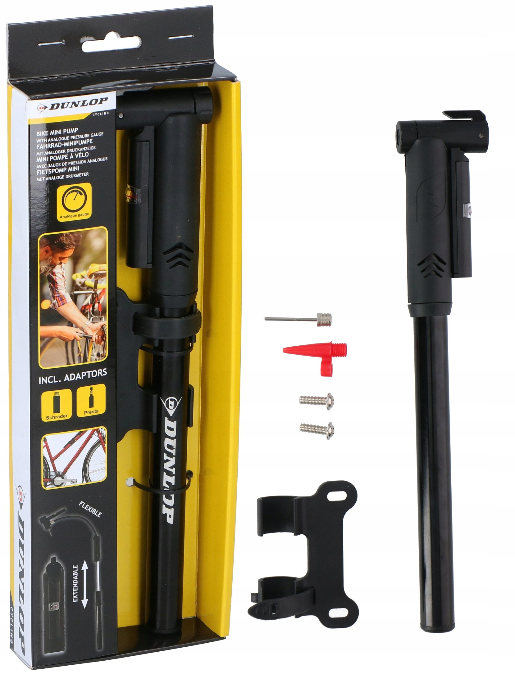 

Dunlop Ręczna Pompka Rowerowa z manometrem 8 bar