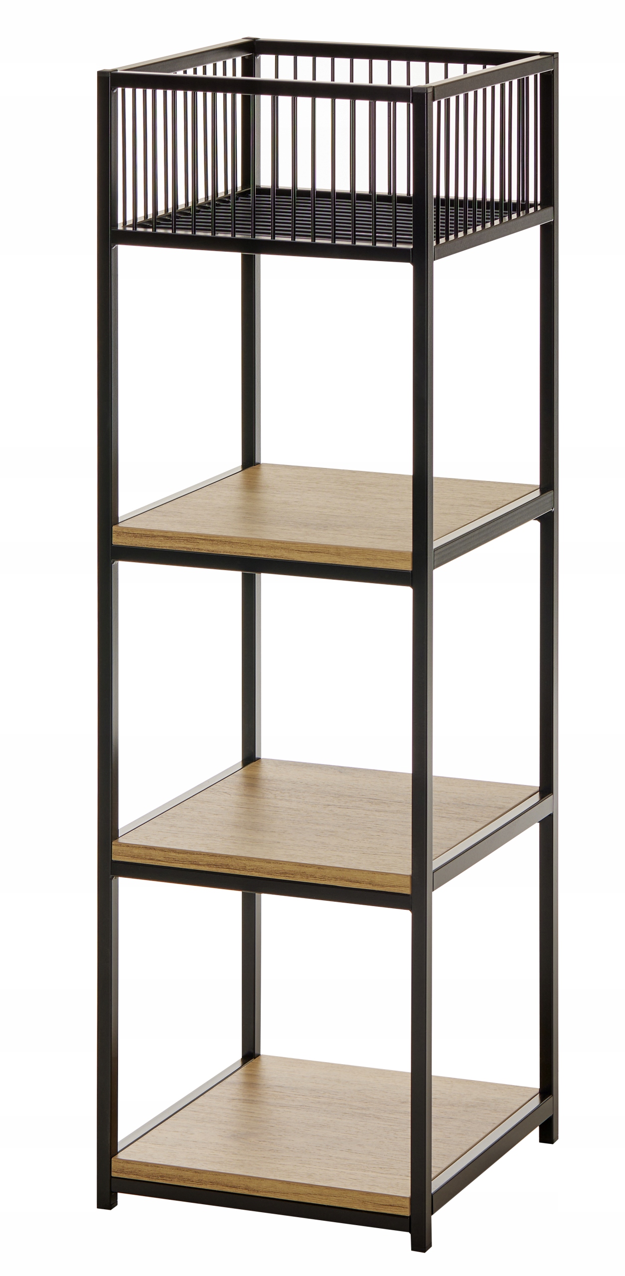 

Solidny Regał metalowy loft z koszem H108 półka