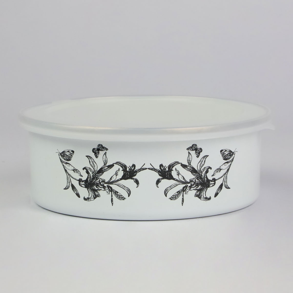 ZESTAW 5 MISEK EMALIOWANYCH Z POKRYWKĄ DO ŻYWNOŚCI Marka Emalia Rybnik