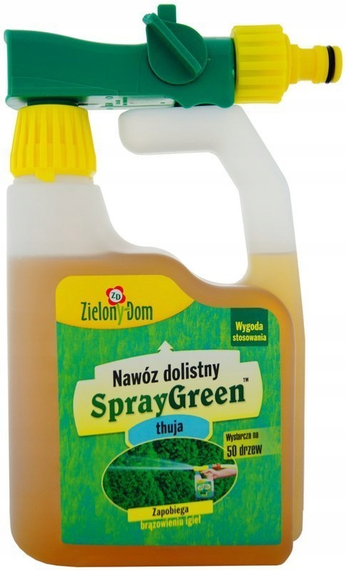 Hnojivo pro Thui listový minerální tekutý rozprašovač 950 ml SprayGreen Zelený Do