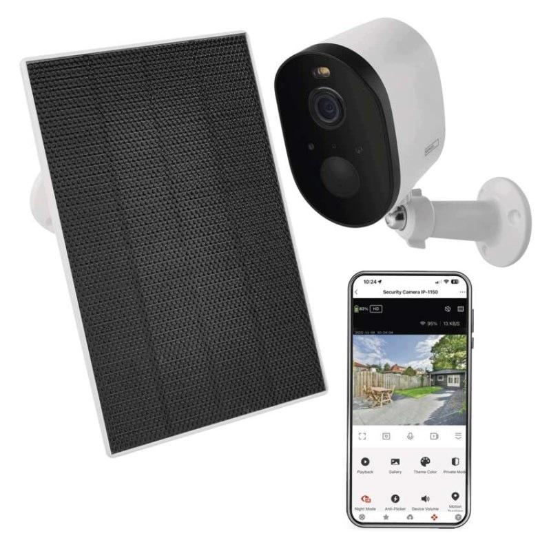 Vonkajšia batériová kamera GoSmart IP-1150 Snap s WiFi a solárnym panelom