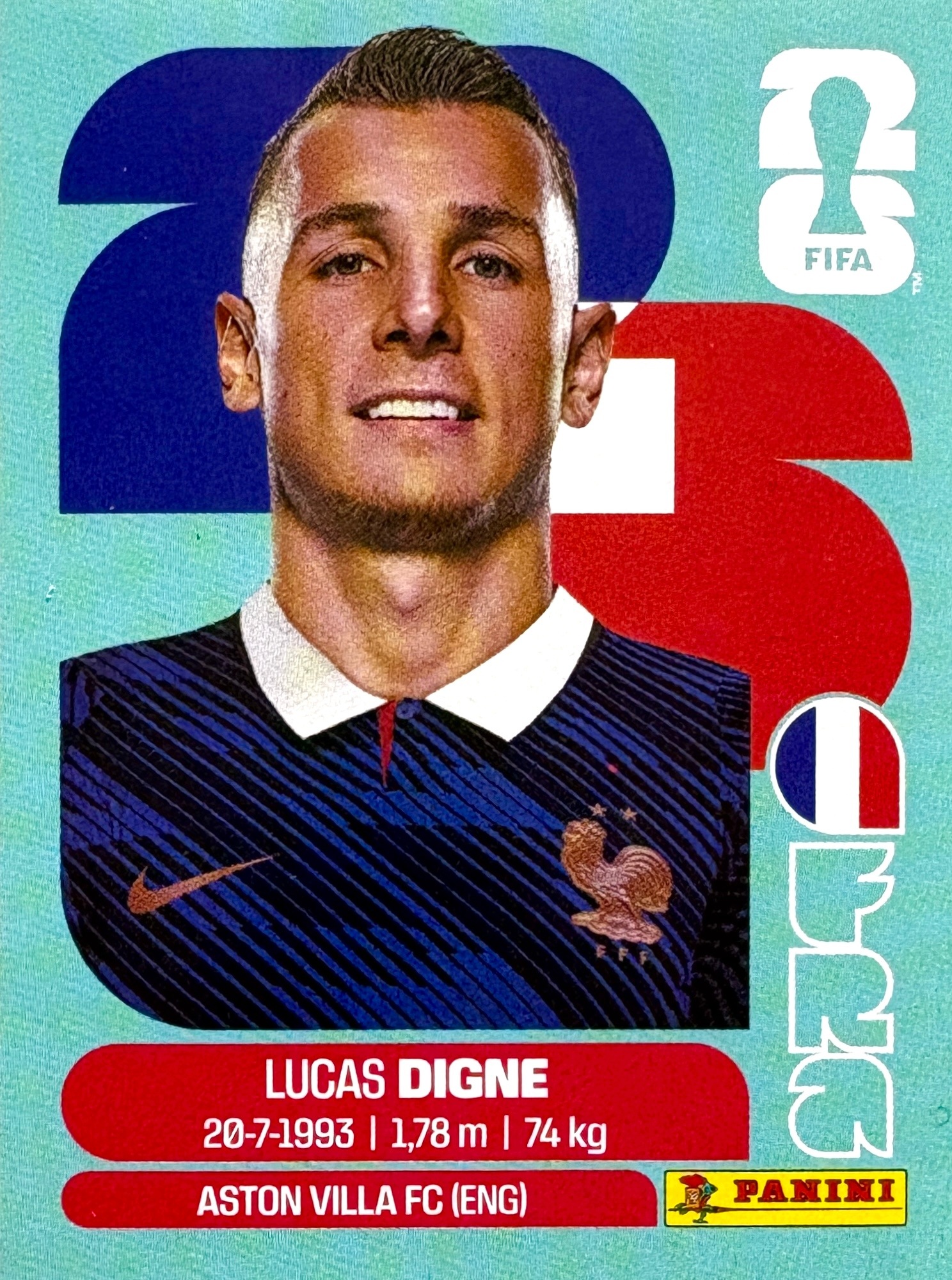 Naklejki Panini World Cup 2026 naklejka Fra 8 Lucas Digne Francja