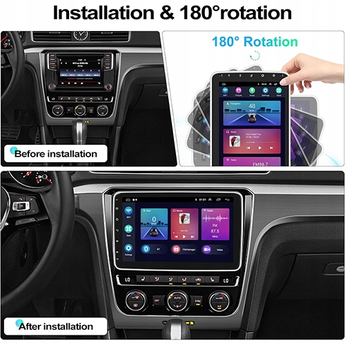 RADIO SAMOCHODOWE 1 DIN 10.1 CALA OBROTOWE ANDROID Radio informacja RDS pasmo FM