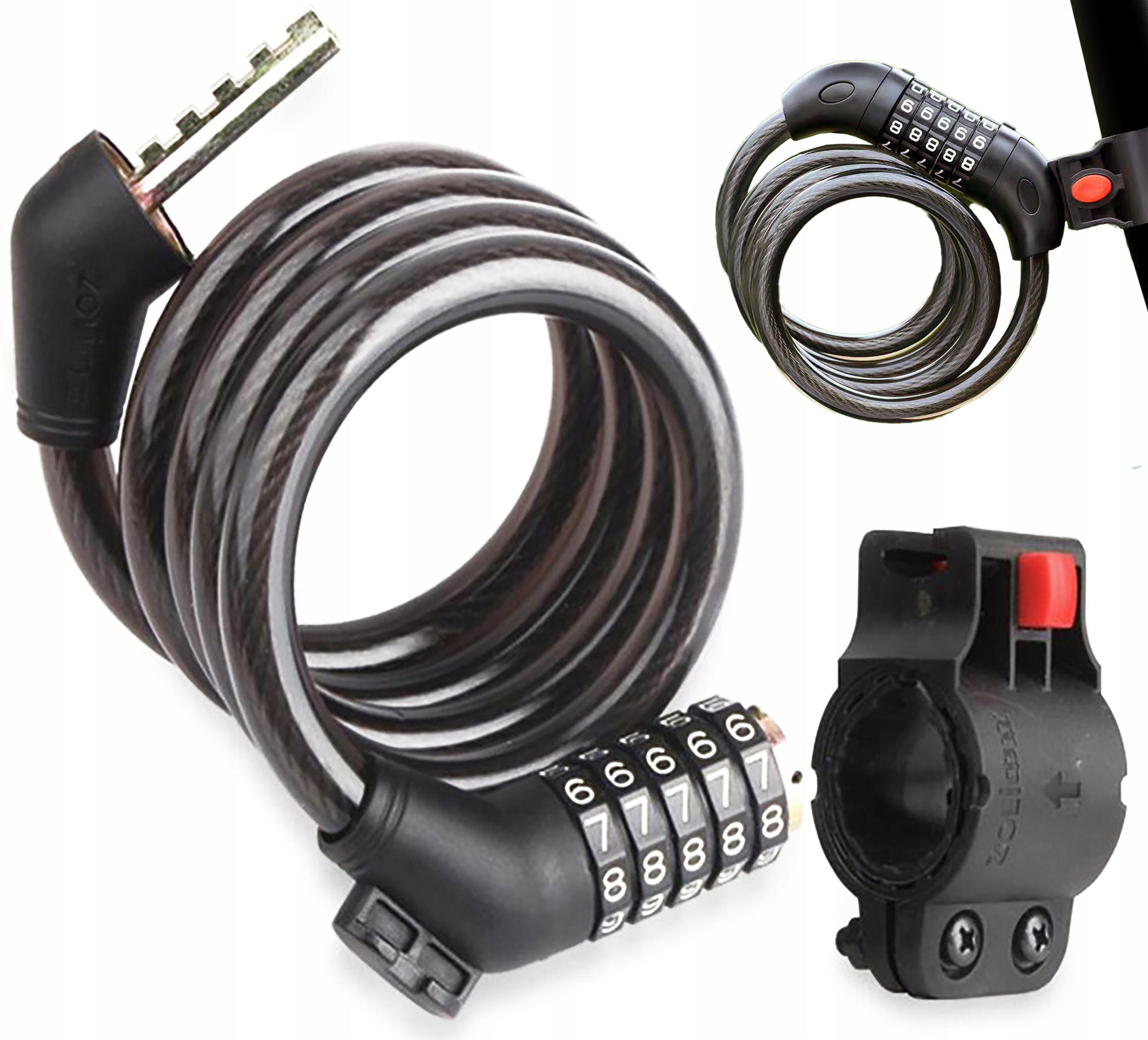 BLOKADA ROWERU NA SZYFR KOD SOLIDNE ZAPIĘCIE ROWER