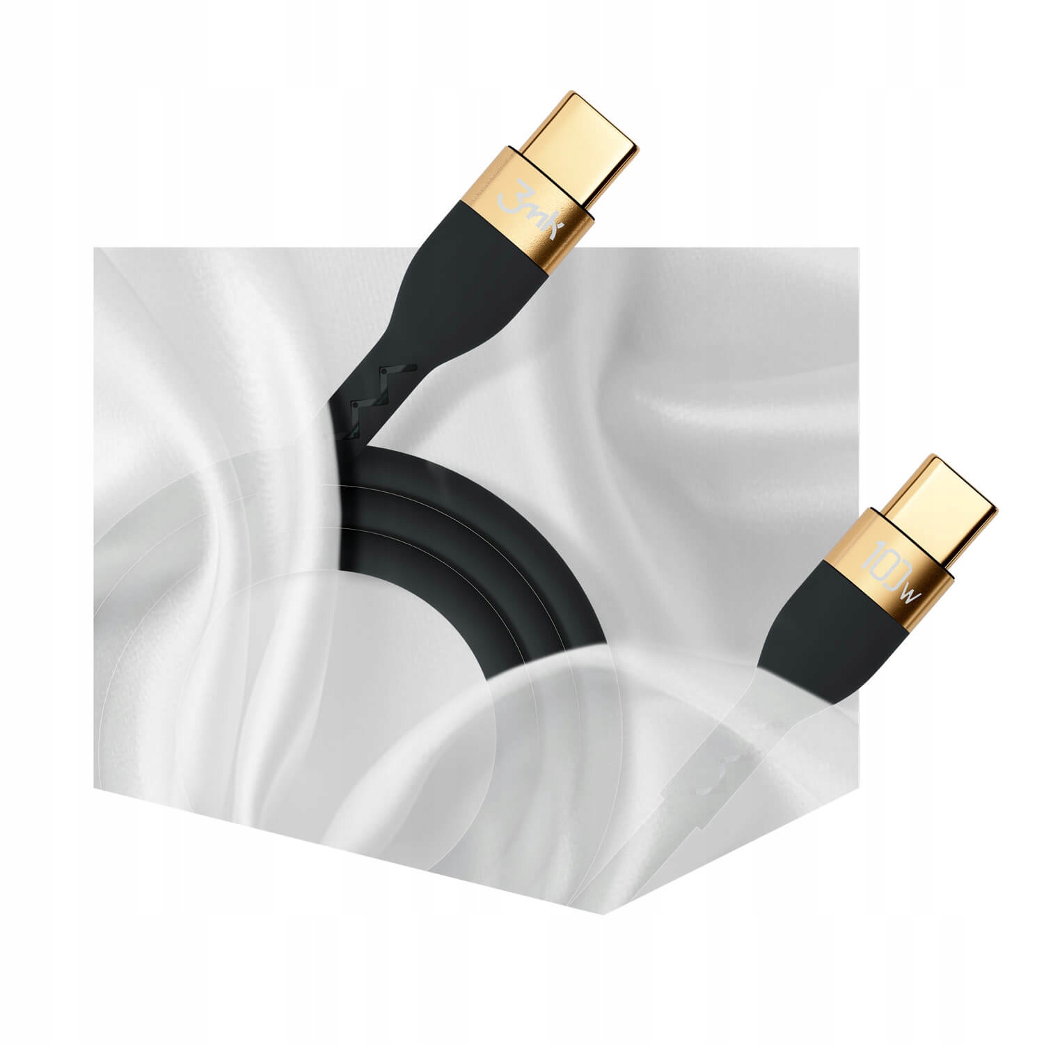 Kabel USB-C Typ-C 2m 100W 3mk Hyper Silicone Black Długość przewodu 2 m