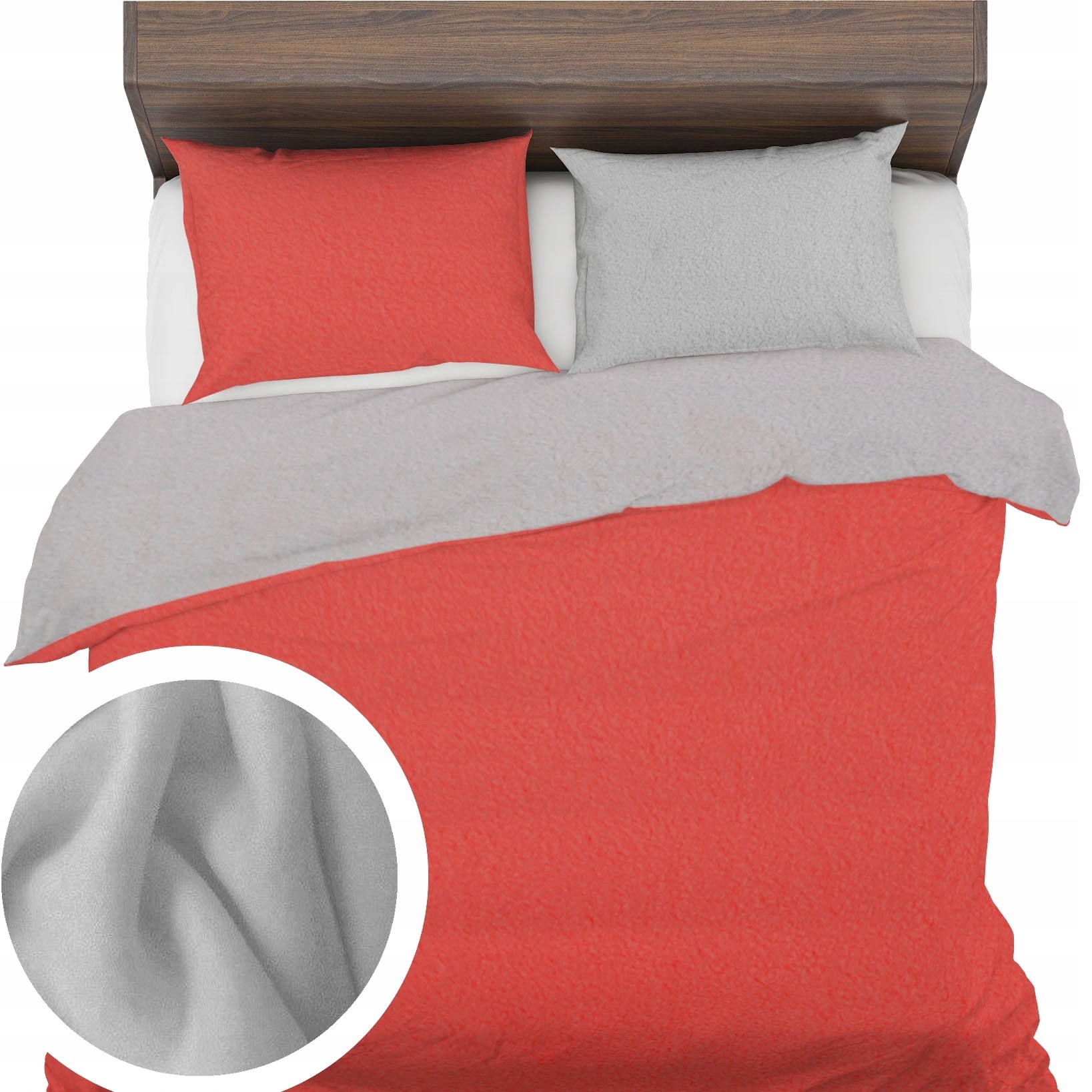 Fleece Povlečení 160x200+2x40x60 dvoubarevné teplé měkké silné Fleece zimní