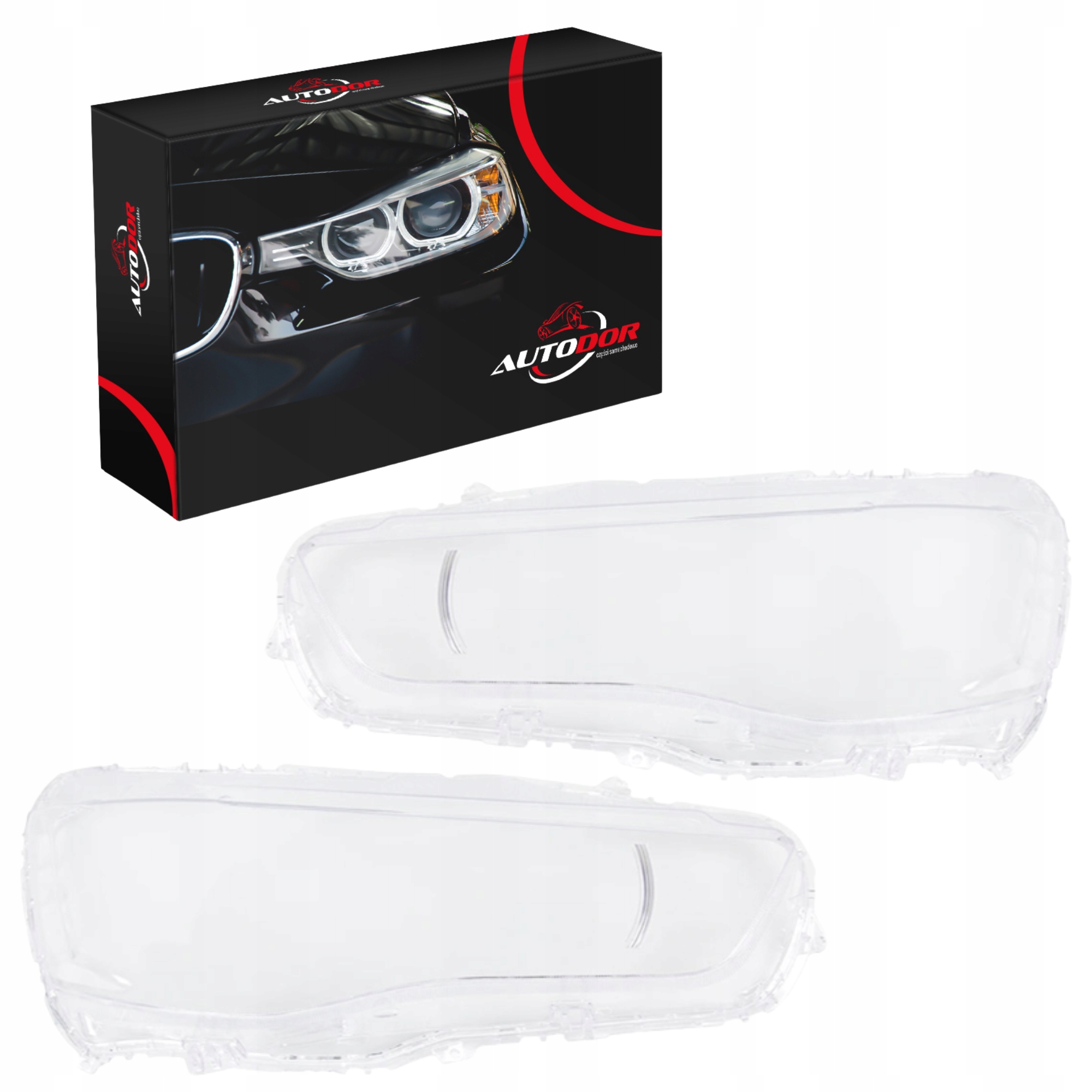 Mitsubishi Outlander Polift 09-12 Skla Krytky Předních Světlometů Le+pr