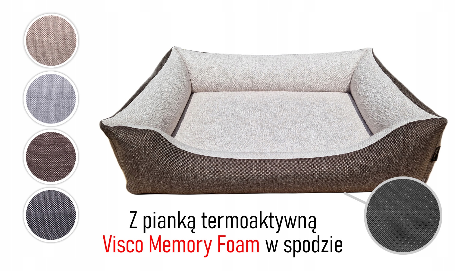 Plyšové ortopedické pelíšek potah pro psa 65x50 protiskluz hnědé