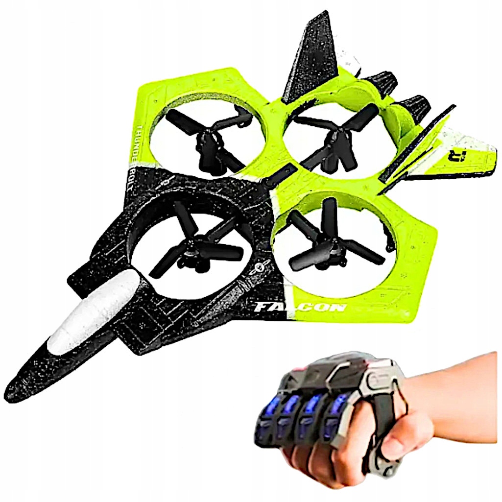 Samolot Zdalnie Sterowany Gestami Ręką Dron Rc Odrzutowiec 360 Led 2 aku
