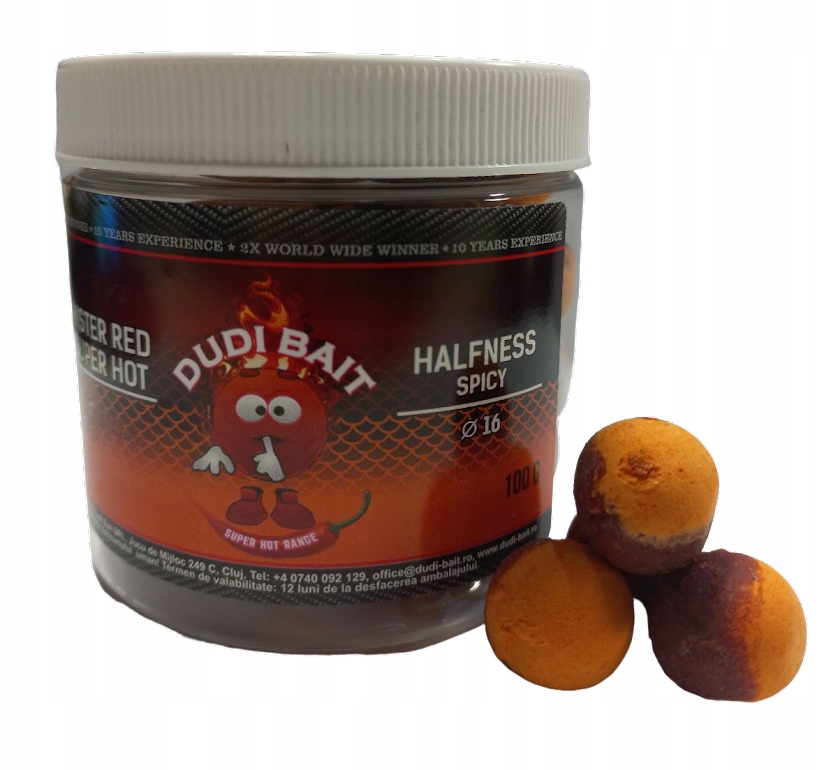 Kulki Dudi Bait wafters Mister Red Hot Połówki Pieprz 16mm