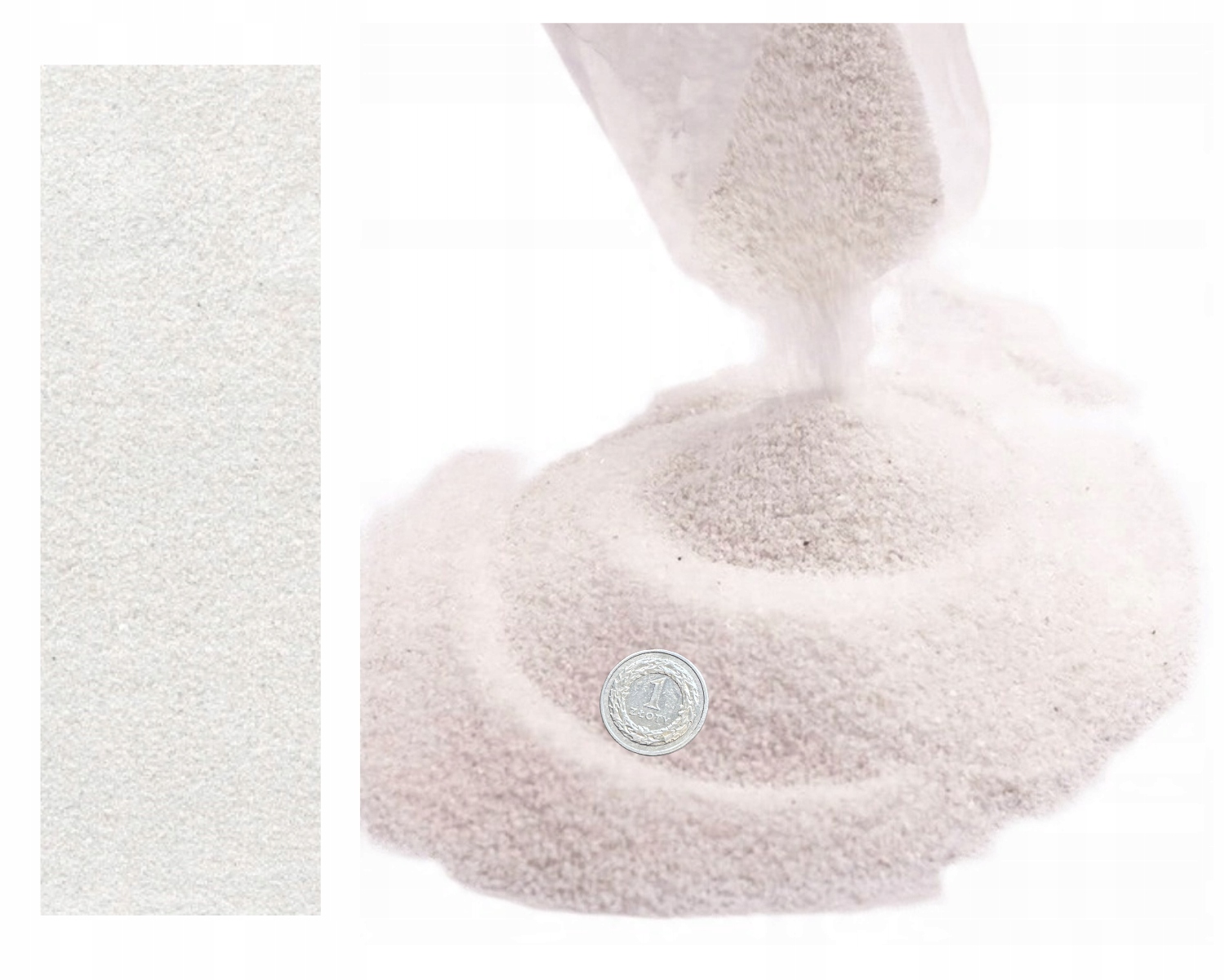 БЕЛЫЙ ПЕСОК ДЛЯ АКВАРИУМА КВАРЦЕВЫЙ ПЕСОК КОШАЧИЙ ПОМЕТ САМЫЙ ЧИСТЫЙ 0,1-0,5 ММ 2 КГ