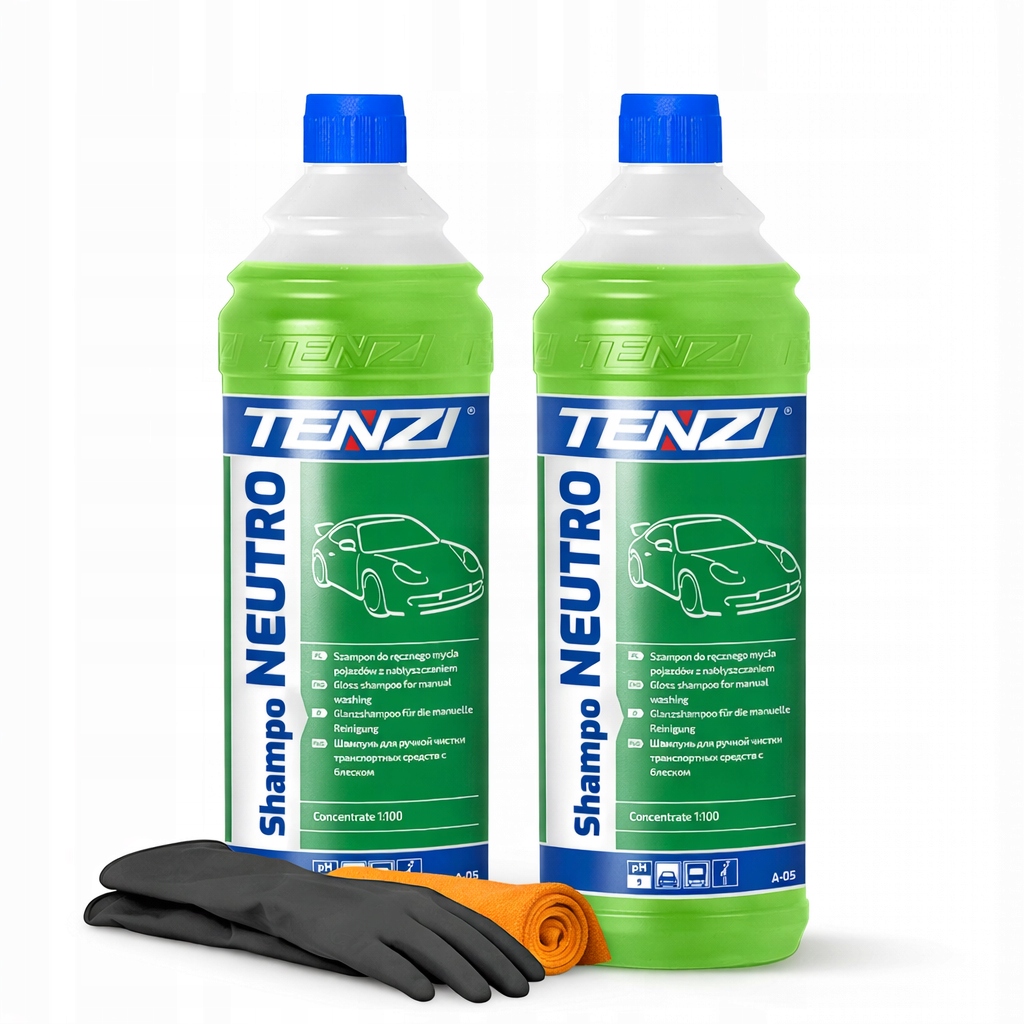 Tenzi Neutro szampon samochodowy 2x1L mikrofibra rękawice