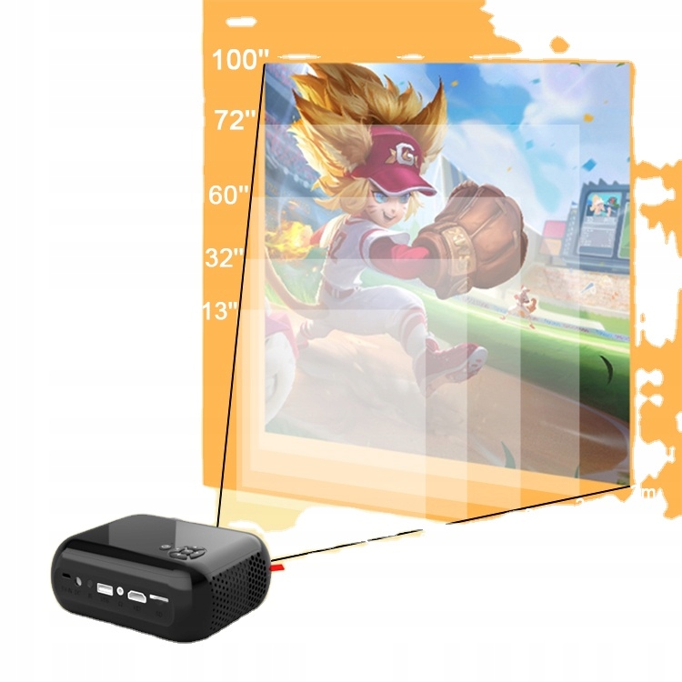 Mini PROJEKTOR do Telefonu PRZENOŚNY RZUTNIK FULL HD WiFi LED HDMI 1800lm Kod producenta Projektor mini Rzutnik LED Zenwire A10 WiFi