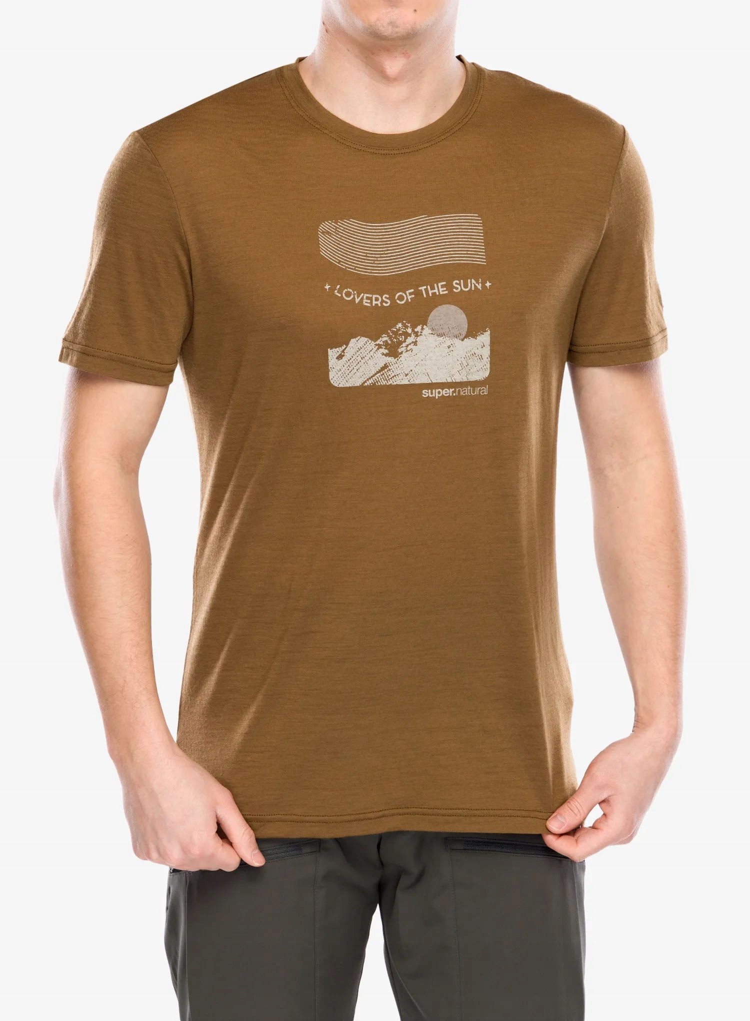 Merino tričko Super.natural Sun Lovers Tee kangaroo/f.grey XXL