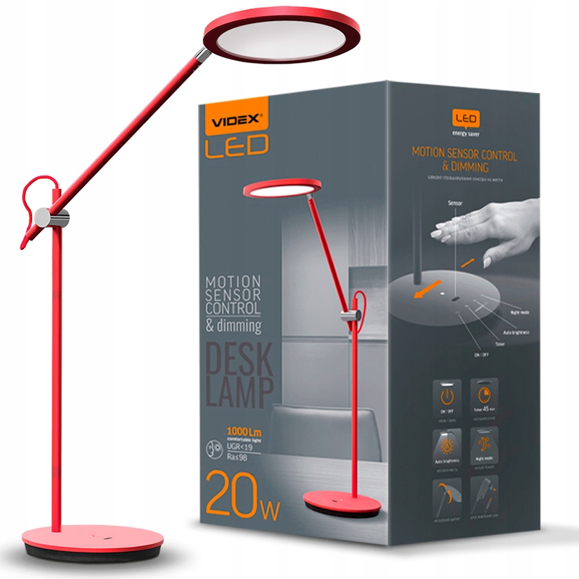 Stolová lampa s lomeným kĺbom 60 cm Videx Led 20W