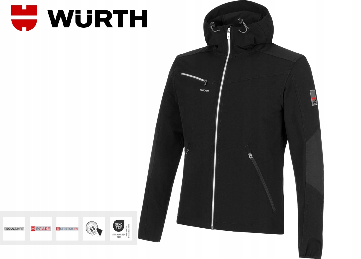 Kurtka Elastyczna Softshell Wurth Evolution Czarny R.xxl