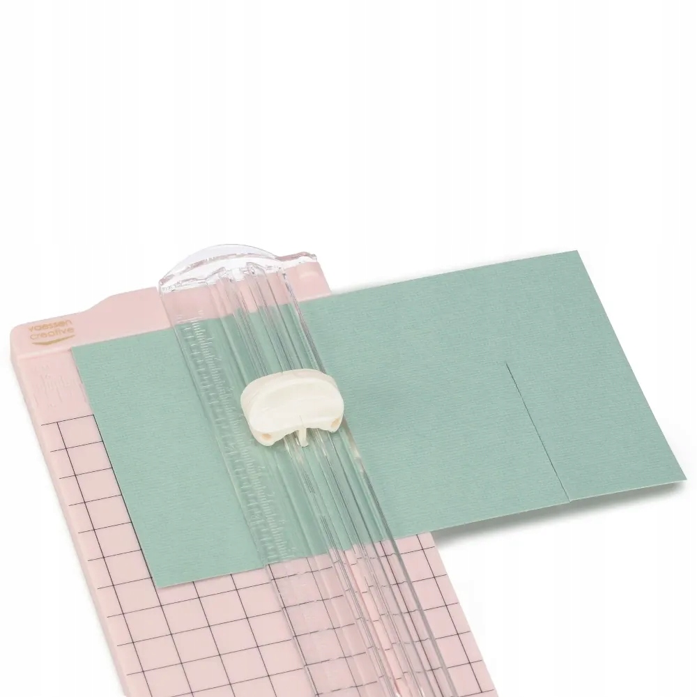 Obcinarka do cięcia papieru Mini 6,5x15,3 cm Różowa Vaessen Creative