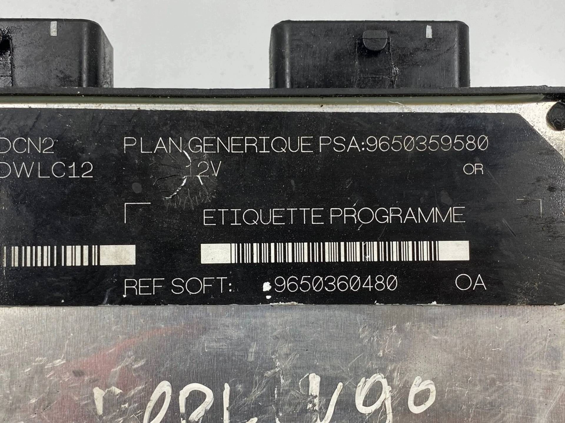 control unit of the engine Citroen Berlingo M59 facelift 2004 9650359580