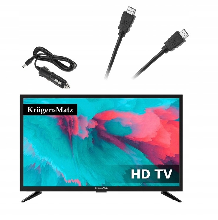 Kruger&Matz KM0224-T LCD Tv Dvb-t auto karavan jachta adaptér 12V Hdmi