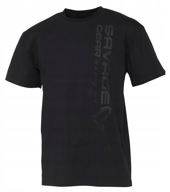 Savage Gear Tričko Vertical Logo Tee Black Velikost XXL