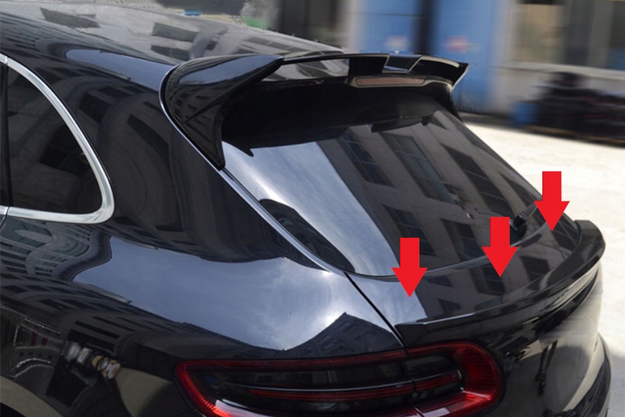 Porsche Macan 2013+ SPOILER NA KLAPĘ czarny mat SOBMART Producent części Inny