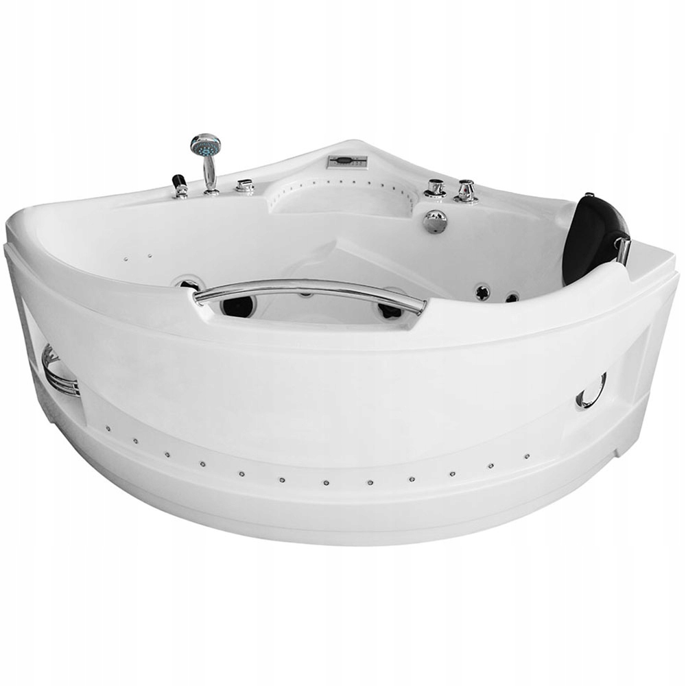 Wanna Z Hydromasażem Narożna Premium Z Podgrzewaczem Wody 135X135X71CM
