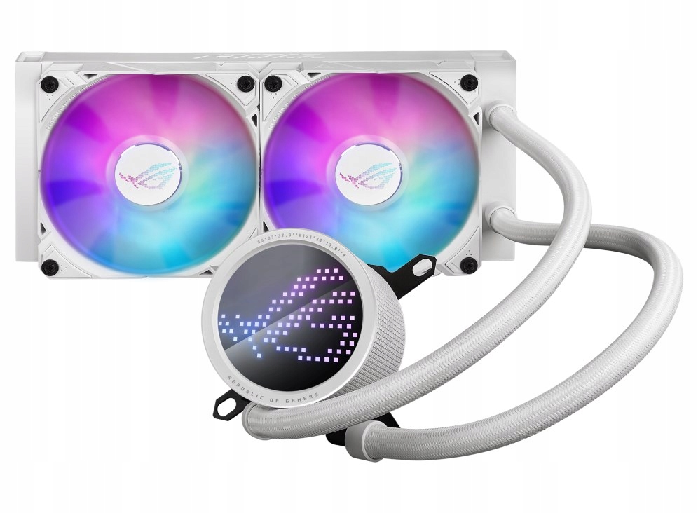 Asus vodní chladič Cpu Aio Rog Ryuo III 240 Argb White, 2x120mm, …