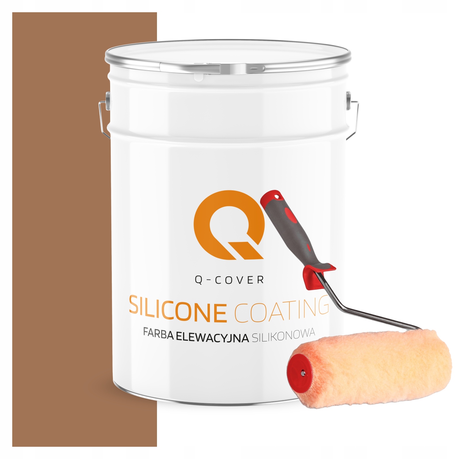 Vonkajšia fasádna farba na omietku 10L, hnedá, teplá valček