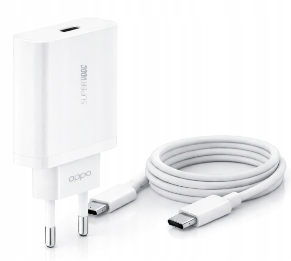Ładowarka Sieciowa Oppo 65W Usb-c GaN SuperVooc VCA7JCEH Kabel Usb Typ C