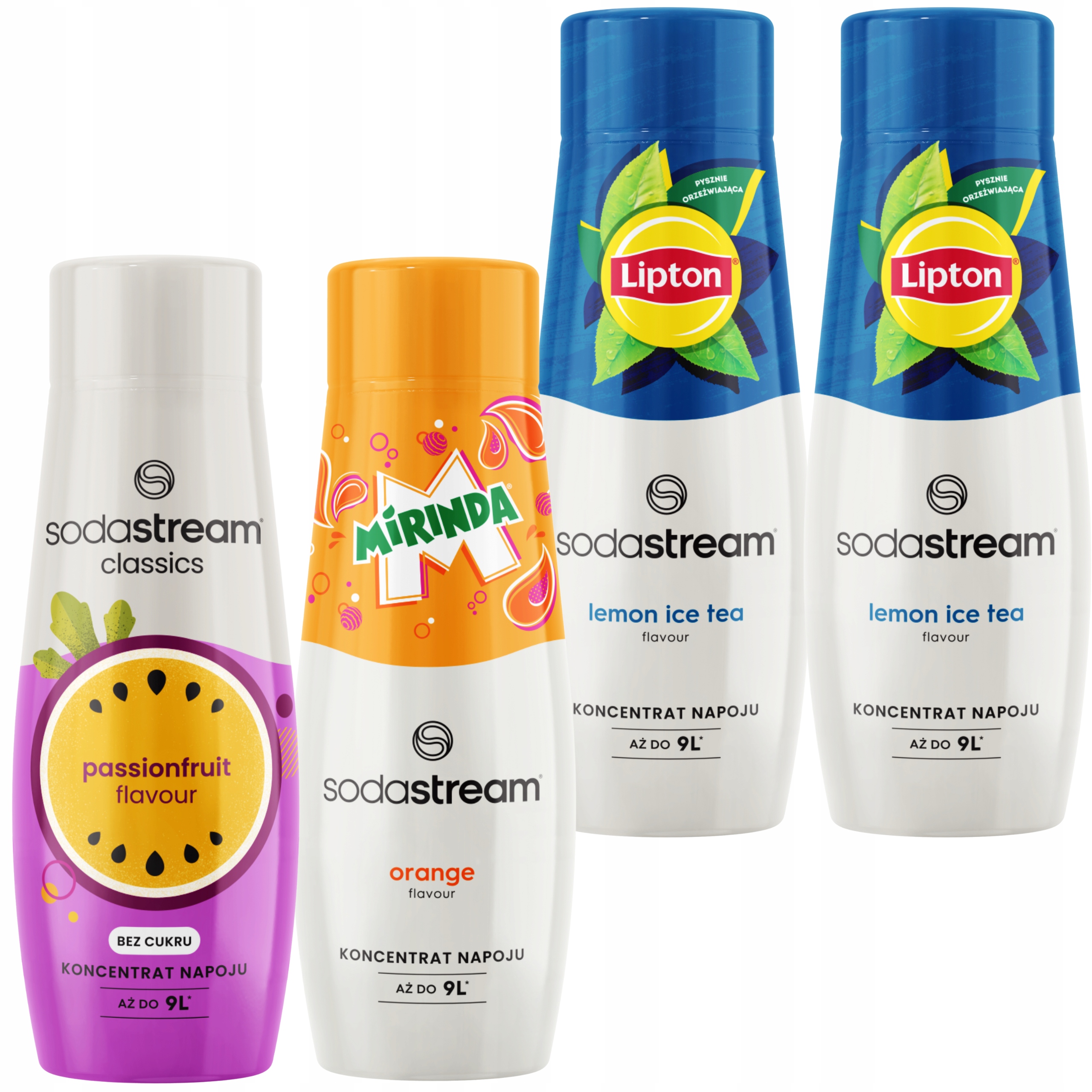 Syrop Sodastream 2x Lipton Ice Tea Lemon Mirinda Passionfruit Marakuja