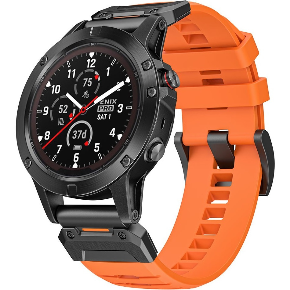 Pasek Quickfit Do Garmin Fenix 3 5X 6X 6X 7X 8 51MM Pro Solar Silikonowy