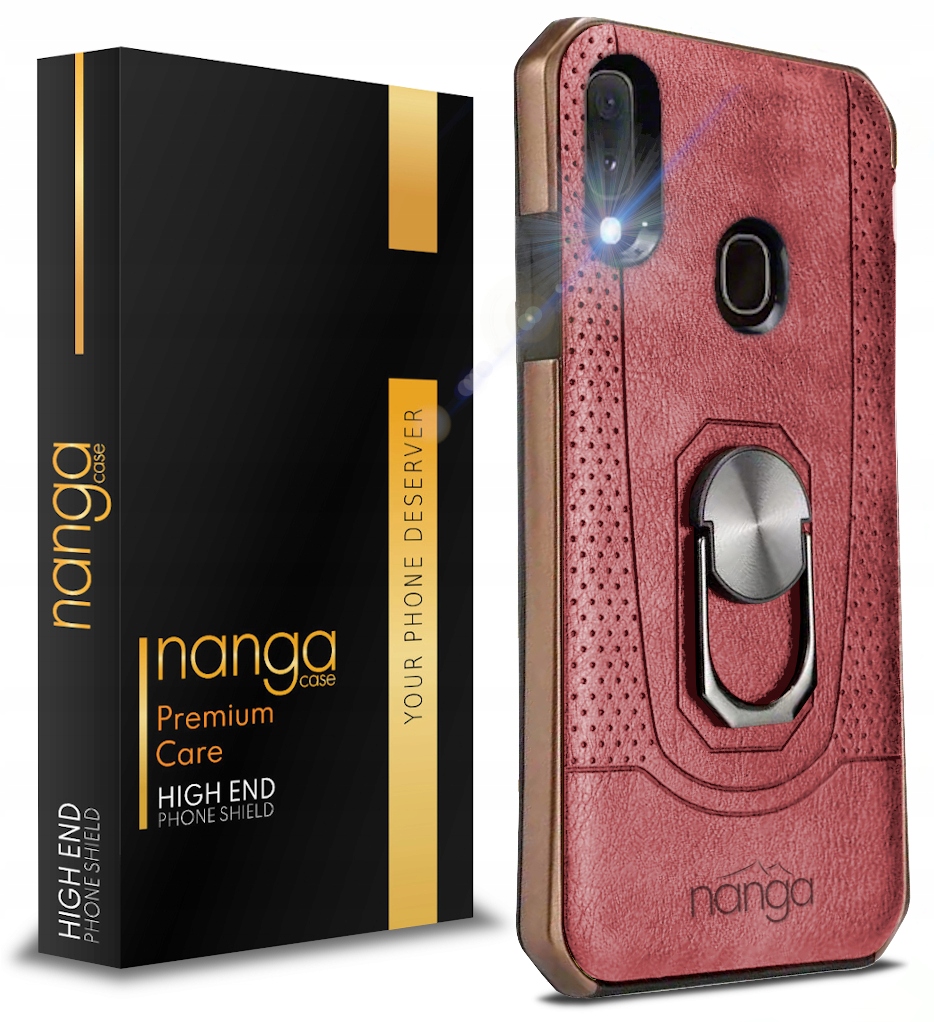 

Etui Skóra Vintage Ring Do Huawei P20 Lite Brąz