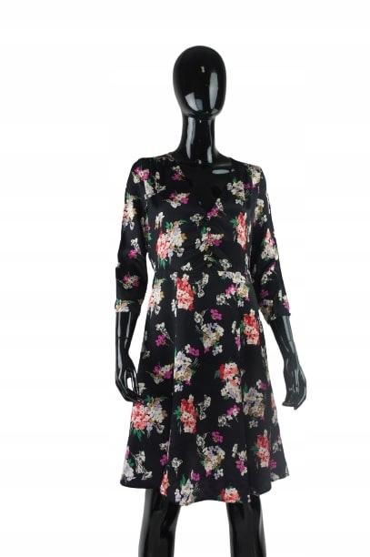 Liu Jo Czarna Sukienka Floral Print (M)