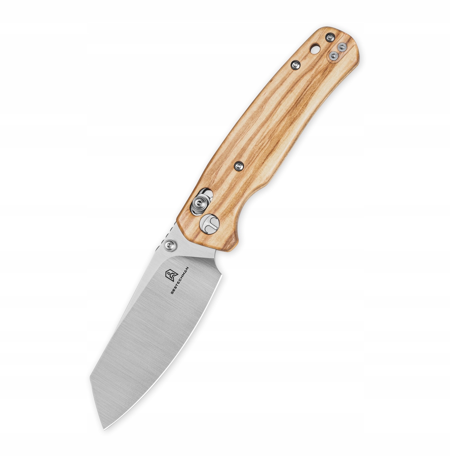 Nůž skládací Bestechman Cicada's Wing Satin Olivové dřevo 10Cr15Mov