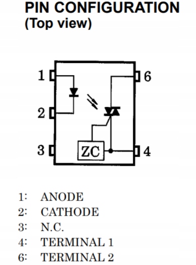 [4szt]Optotriak TLP3042=MOC3042 Toshiba włącz w 0 Producent TOSHIBA