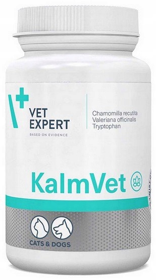 Vet Expert KalmVet preparat łagodzący stres u psów i kotów 2x60 kapsułek