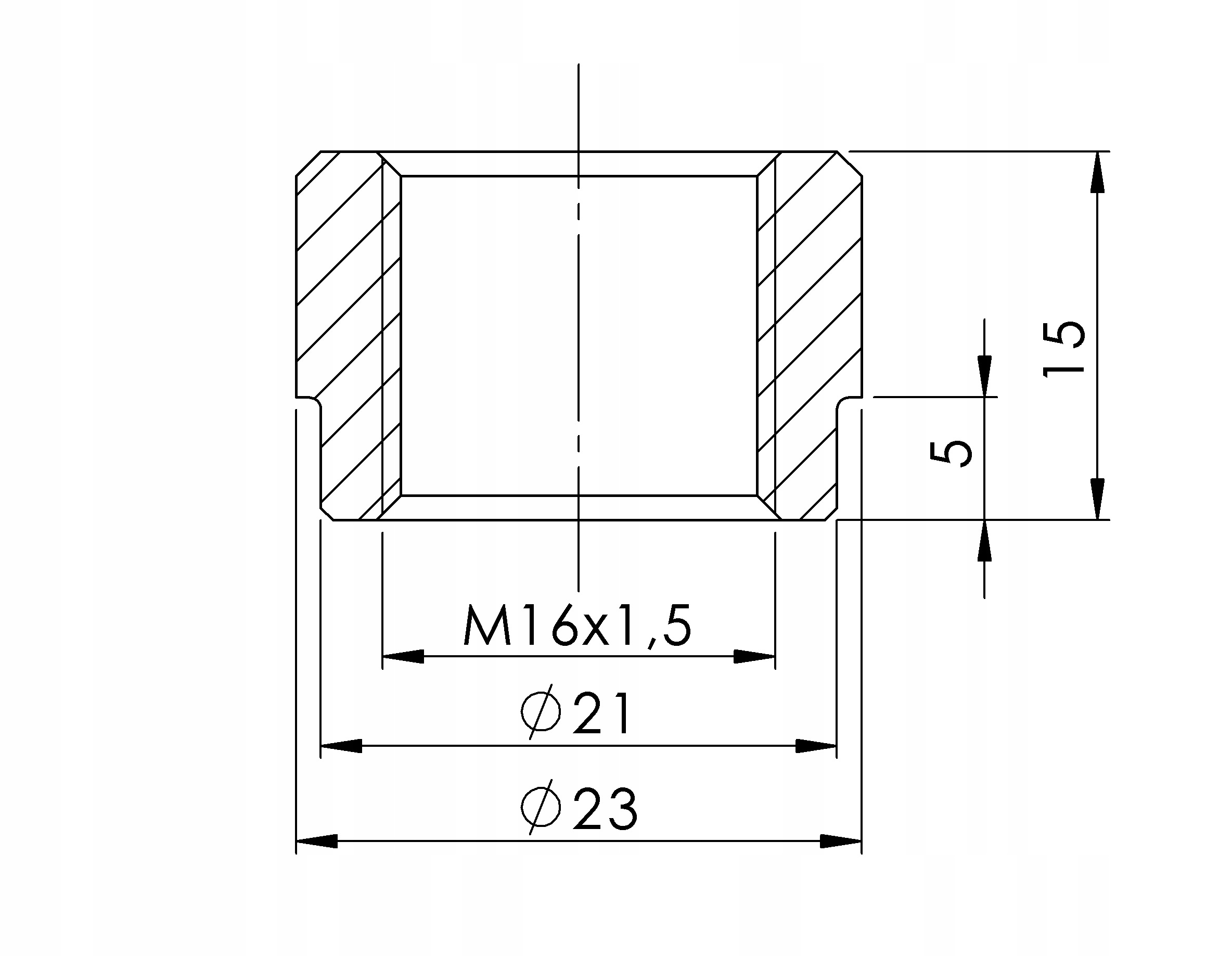 Gniazdo sondy lambda gwint tulejka M16x1,5 Producent części Kreft