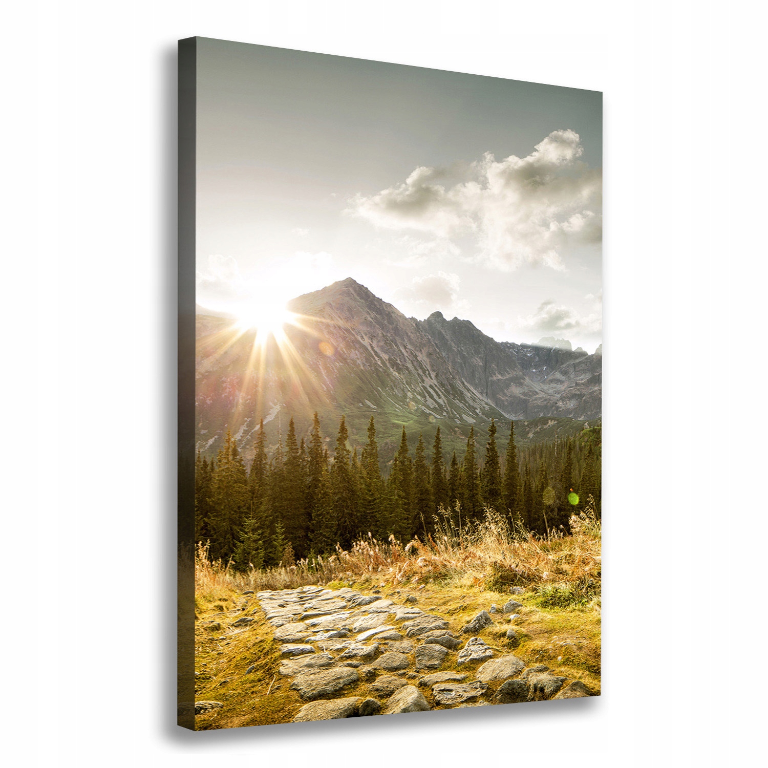 

Foto obraz na płótnie Zachód słońca Tatry 70x100cm