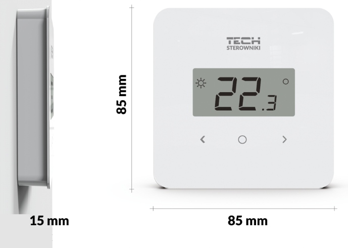 STEROWNIK REGULATOR TERMOSTAT POKOJOWY BEZPRZEWODOWY TECH R-8B PLUS Rodzaj regulator pokojowy