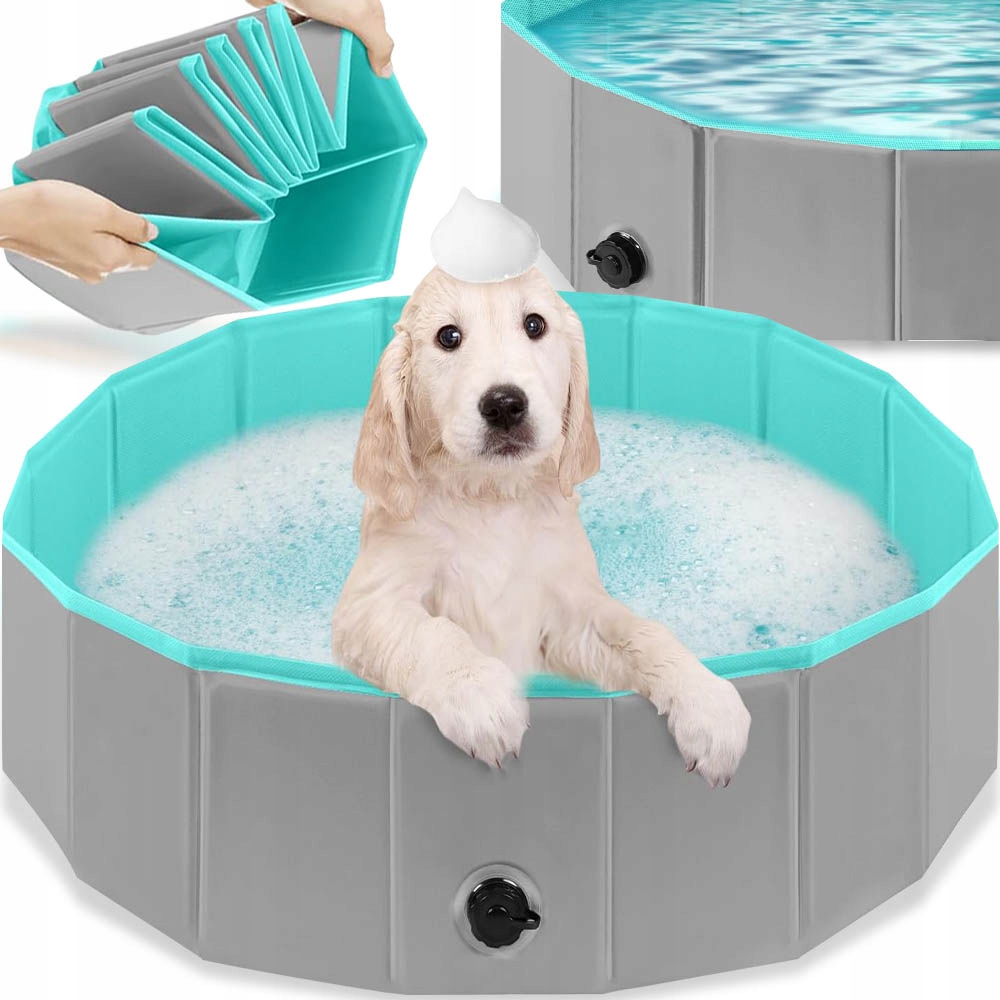 Levně Velký Bazén Pro Psa Zvířata Zahradní Rozpěrný Skládací Kotec 120 X 30 CM