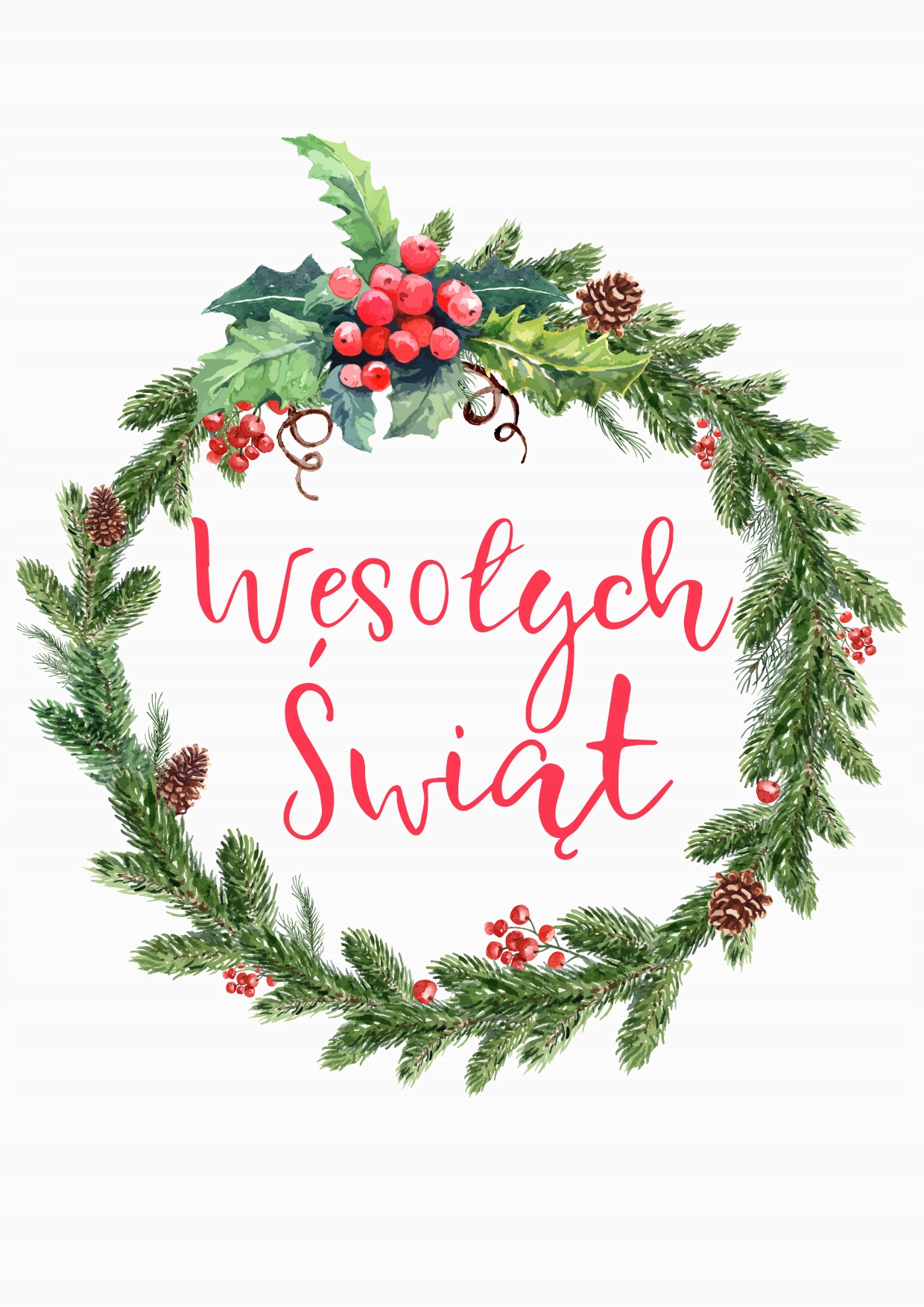

Kartka Świąteczna Kartki Koperta Świąteczny Wianek