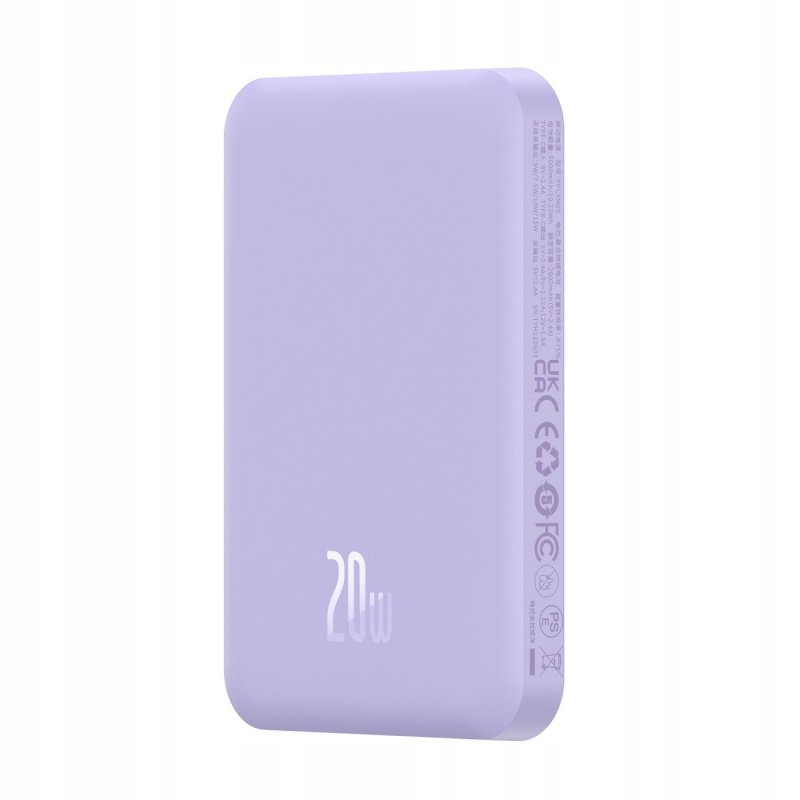 Mini powerbanka 5000 mAh 20 W kabel Usb-c 20 V 3 A fialová