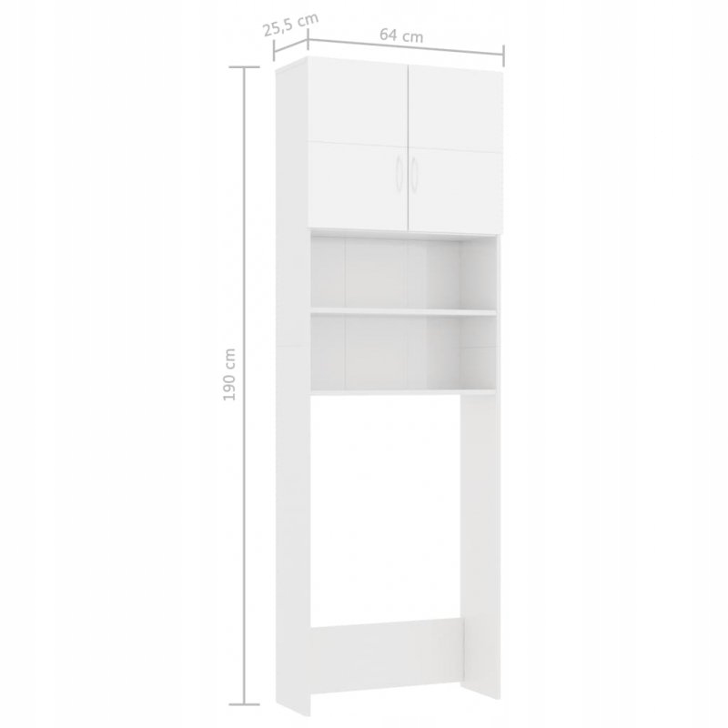 SZAFKA ŁAZIENKOWA NAD PRALKĘ SŁUPEK REGAŁ BIAŁY Typ stojące